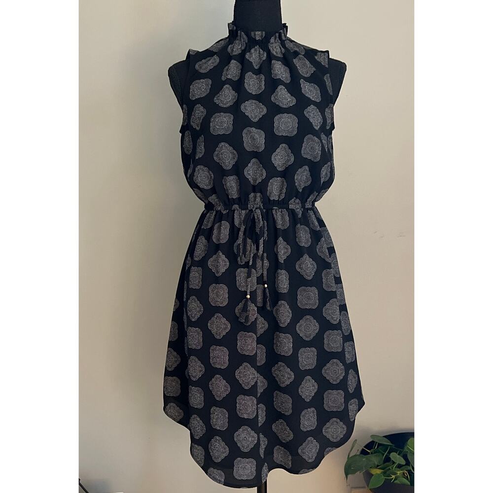 H&M Black HIgh Neck Sleeveless Black Dress size 6